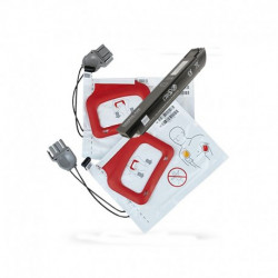 Kit 2 paires d'électrodes adultes et batterie Lifepak CR Plus