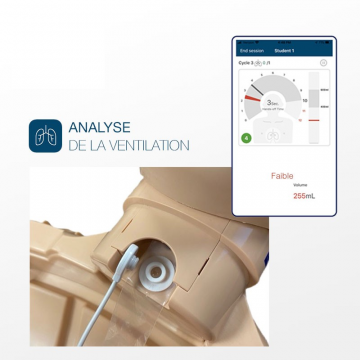 Mannequin adulte Prestan connecté avec moniteur de fréquence