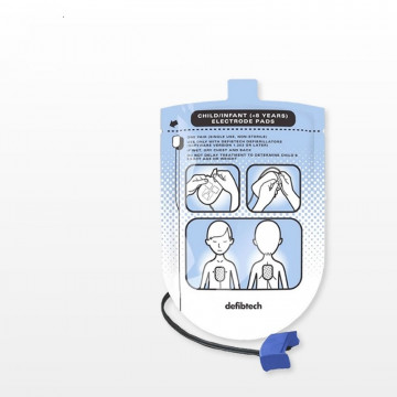 Paires électrodes enfant defibtech de formation
