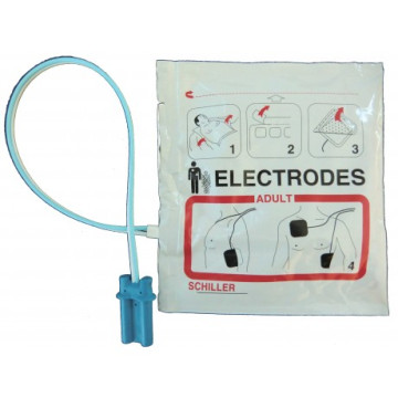 Électrodes préconnectée adulte schiller fred easy / life / skity
